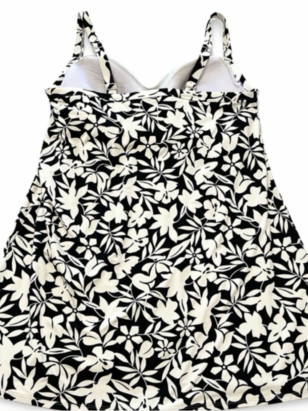 Black and White Floral Spaghetti Strap Dress